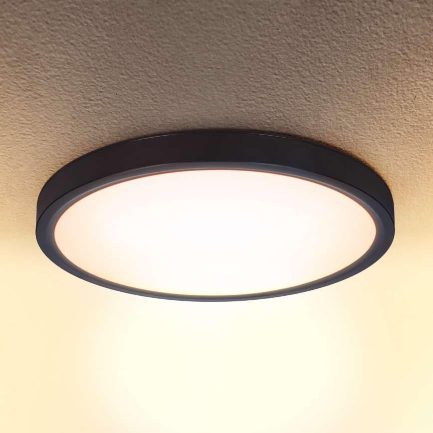 Brilagi - LED Hämardatav laevalgusti ESTELA LED/36W/230V 3000-6500K ø 30 cm must + kaugjuhtimispult