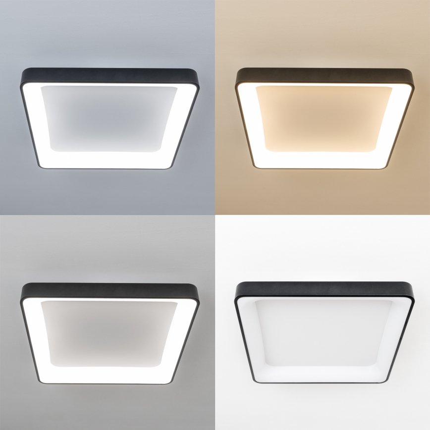 Brilagi - hämardatav LED-laelamp FALCON II LED/125W/230V 3000-6500K 60x60 cm must + kaugjuhtimispult