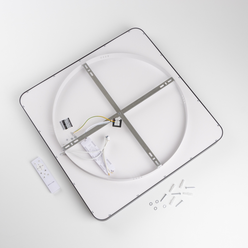 Brilagi - hämardatav LED-laelamp FALCON II LED/125W/230V 3000-6500K 60x60 cm must + kaugjuhtimispult