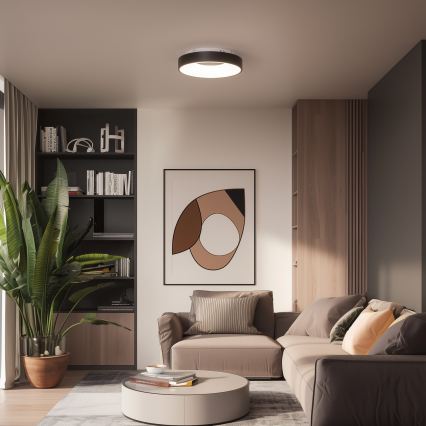 Brilagi - hämardatav LED-laelamp FALCON II LED/67W/230V 3000-6500K läbimõõt 40 cm must + kaugjuhtimispult