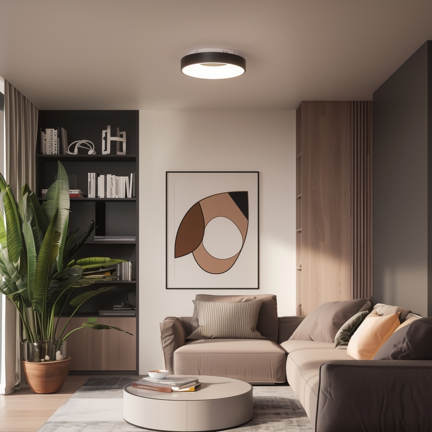 Brilagi - hämardatav LED-laelamp FALCON II LED/67W/230V 3000-6500K läbimõõt 40 cm must + kaugjuhtimispult