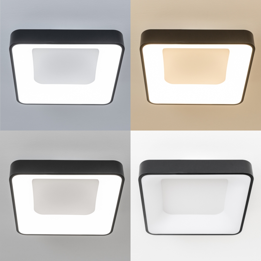 Brilagi - LED hämardatav laevalgusti FALCON II LED/80W/230V 3000-6500K 40x40 cm must + kaugjuhtimispult