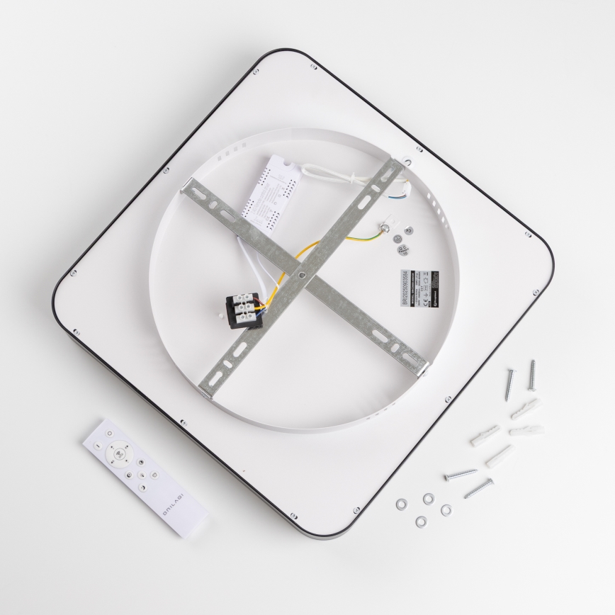 Brilagi - LED hämardatav laevalgusti FALCON II LED/80W/230V 3000-6500K 40x40 cm must + kaugjuhtimispult