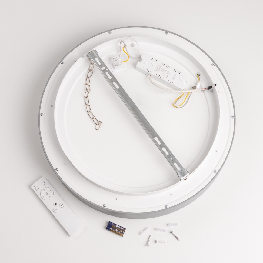 Brilagi - LED-hämardatav laelamp FALCON LED/80W/230V 3000-6500K, läbimõõt 60 cm, hall + kaugjuhtimispult