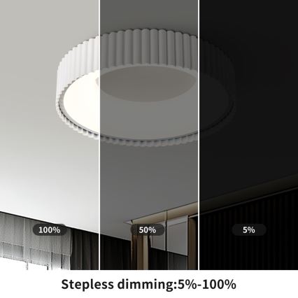 BRILAGI - hämardatav LED-laevalgusti FALCON MODERN LED/30W/230V 3000-6000K läbimõõt 40 cm valge + kaugjuhtimispult