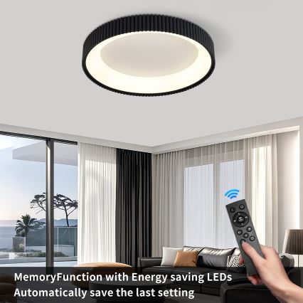 BRILAGI - LED-hämardatav laelamp FALCON MODERN LED/54W/230V 3000-6500K läbimõõt 60 cm must + kaugjuhtimispult