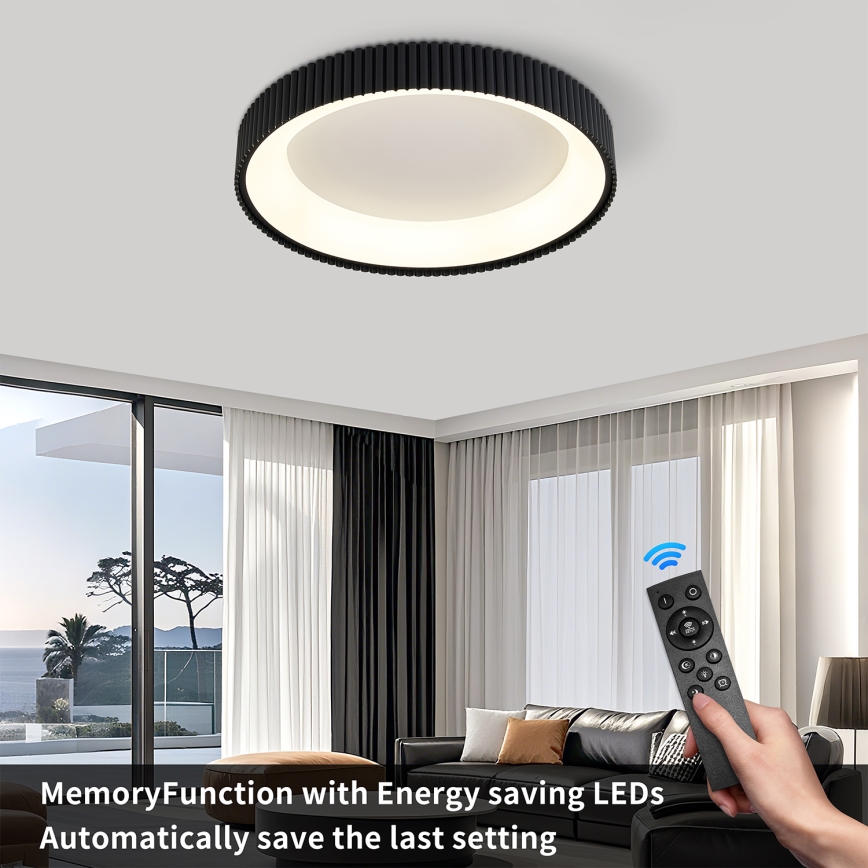 BRILAGI - LED-hämardatav laelamp FALCON MODERN LED/54W/230V 3000-6500K läbimõõt 60 cm must + kaugjuhtimispult