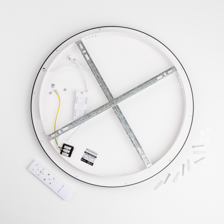 Brilagi - hämardatav LED-laelamp FALCON SLIM LED/42W/230V 3000-6500K läbimõõt 50 cm must + kaugjuhtimispult