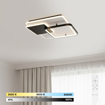 Brilagi - LED-hämardatav laevalgusti FLARE LED/64W/230V 3000-6000K 45x45 cm valge/must + kaugjuhtimispult