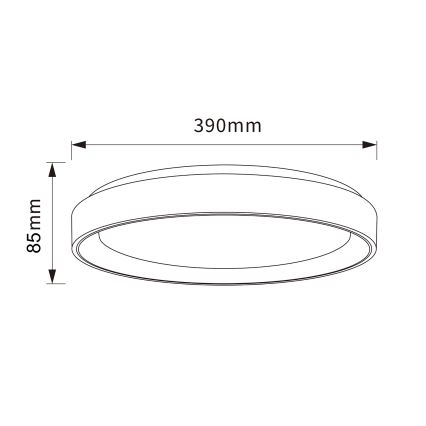 Brilagi - LED hämardatav laelamp FLOCO LED/48W/230V läbimõõt 40 cm puitdekoor/valge + kaugjuhtimispult