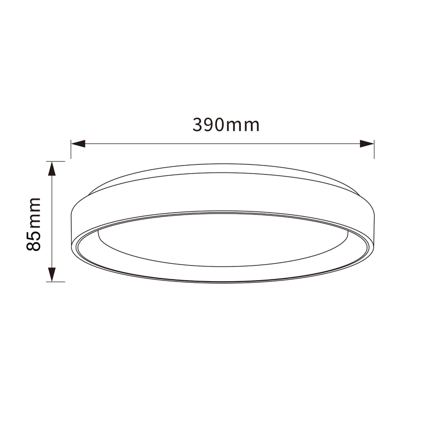 Brilagi - LED hämardatav laelamp FLOCO LED/48W/230V läbimõõt 40 cm puitdekoor/valge + kaugjuhtimispult