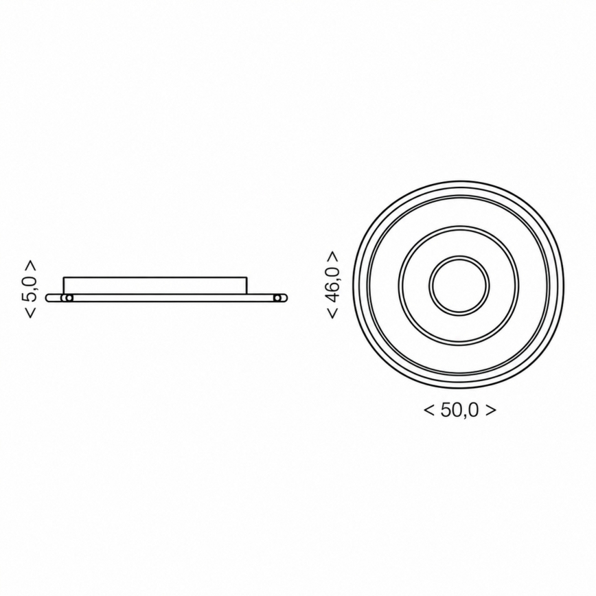 BRILAGI - hämardatav LED-laelamp IRIS LED/83W/230V 3000-6000K 46x50 cm must + kaugjuhtimispult