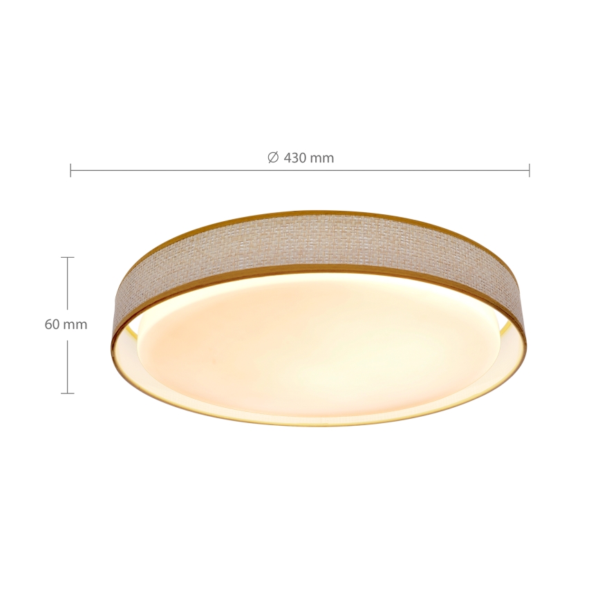 Brilagi - LED Hämardatav laevalgusti KIANIA LED/48W/230V 3000-6500K d. 43 cm + kaugjuhtimispult