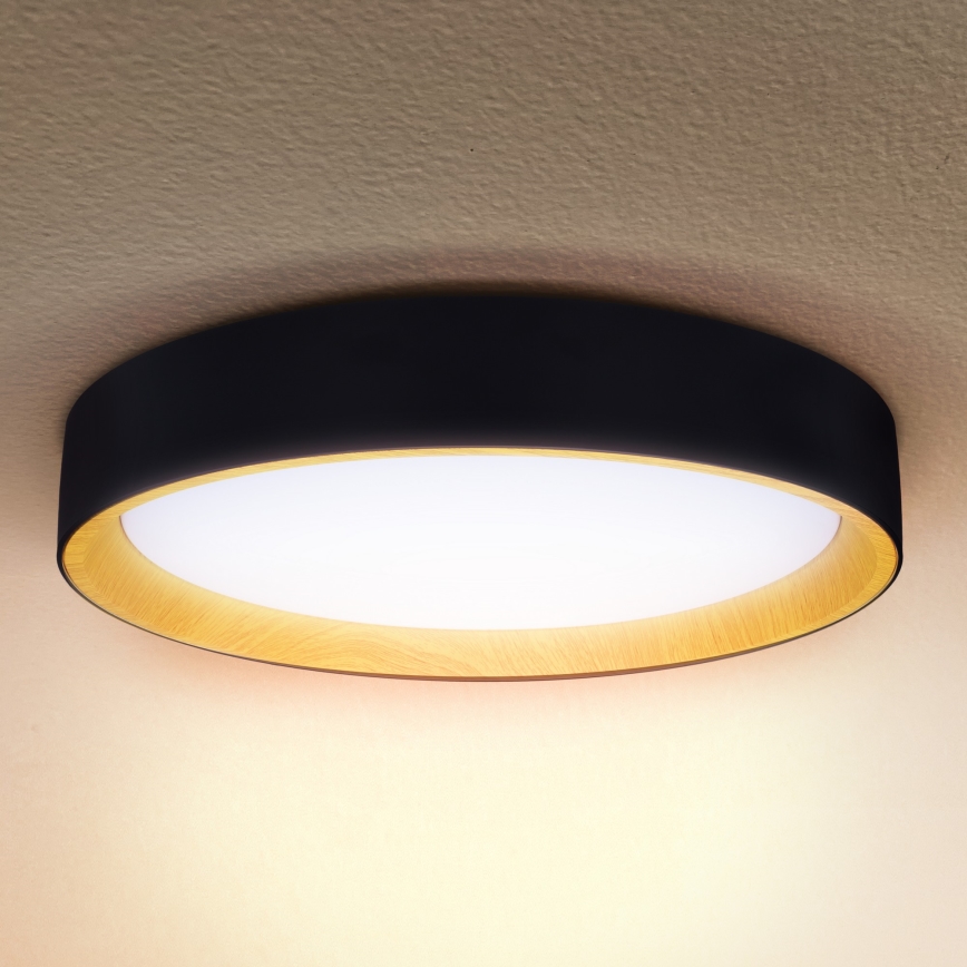 Brilagi - LED Hämardatav laevalgusti LARIOS LED/48W/230V 3000-6500K ø 39 cm must + kaugjuhtimispult