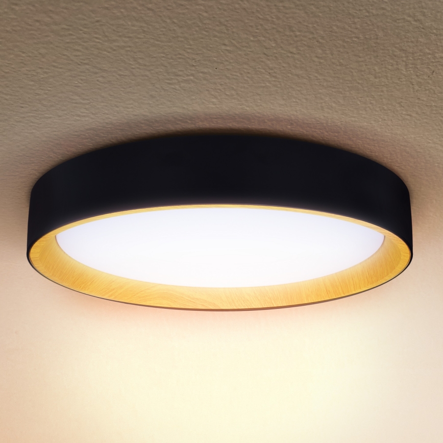 Brilagi - LED Hämardatav laevalgusti LARIOS LED/60W/230V 3000-6500K ø 49 cm must + kaugjuhtimispult