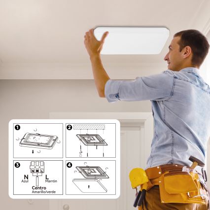 Brilagi - LED hämardatav laelamp MILKY WAY LED/24W/230V 3000-6500K 37x37 cm + kaugjuhtimispult