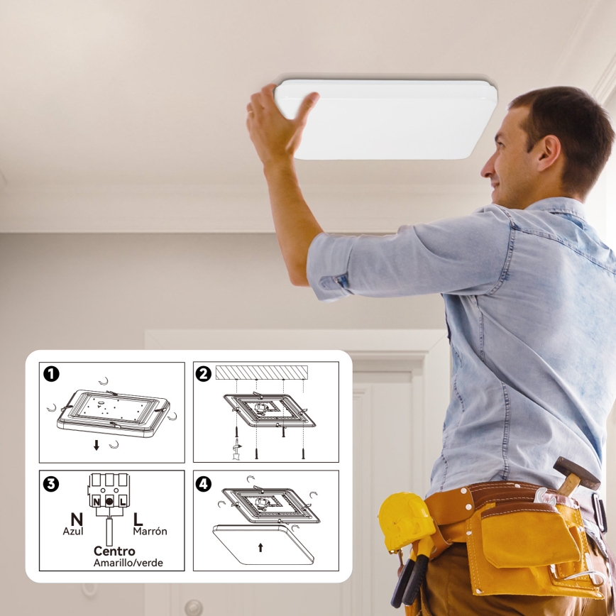 Brilagi - LED hämardatav laelamp MILKY WAY LED/24W/230V 3000-6500K 37x37 cm + kaugjuhtimispult