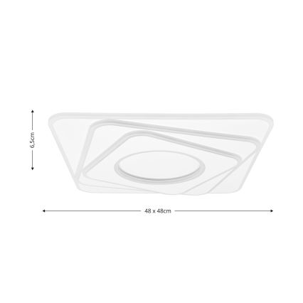 Brilagi - LED Hämardatav laevalgusti MODERN LED/100W/230V 2700-6500K 48x48 cm + kaugjuhtimispult