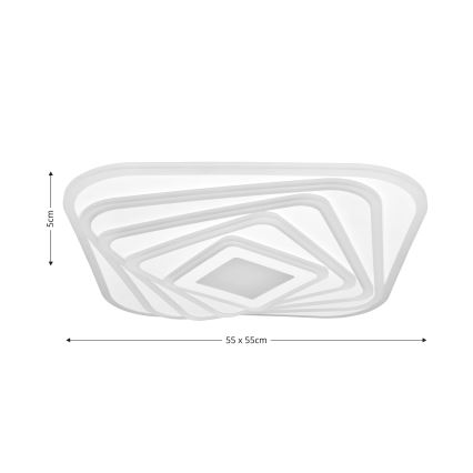 Brilagi - LED Hämardatav laevalgusti MODERN LED/210W/230V 2700-6500K 55x55 cm + kaugjuhtimispult