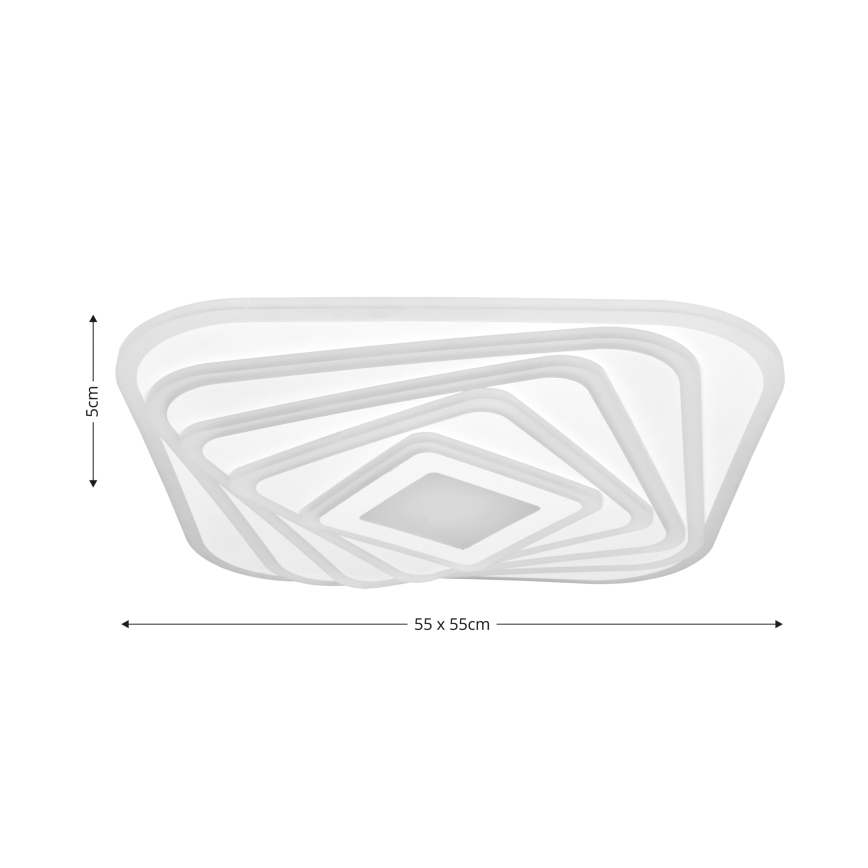 Brilagi - LED Hämardatav laevalgusti MODERN LED/210W/230V 2700-6500K 55x55 cm + kaugjuhtimispult
