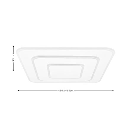 Brilagi - LED Hämardatav laevalgusti MODERN LED/72W/230V 2700-6500K 46,6x46,6 cm + kaugjuhtimispult