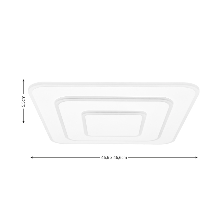 Brilagi - LED Hämardatav laevalgusti MODERN LED/72W/230V 2700-6500K 46,6x46,6 cm + kaugjuhtimispult