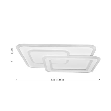 Brilagi - LED Hämardatav laevalgusti MODERN LED/80W/230V 2700-6500K 52,5x52,5 cm + kaugjuhtimispult