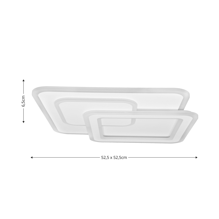Brilagi - LED Hämardatav laevalgusti MODERN LED/80W/230V 2700-6500K 52,5x52,5 cm + kaugjuhtimispult