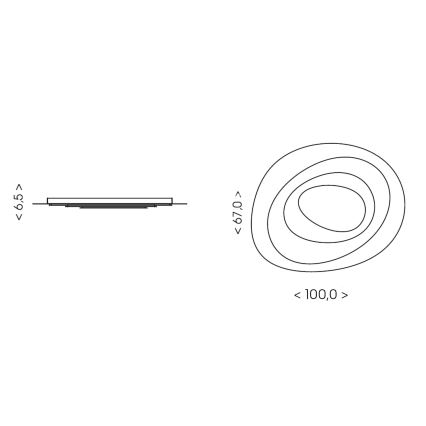 BRILAGI - LED hämardatav laevalgusti MODERN MAXI LED/105W/230V 3000-6000K 83,5x100 cm + kaugjuhtimispult