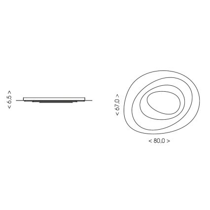 BRILAGI - LED hämardatav laelamp MODERN MAXI LED/87W/230V 3000-6000K 67x80 cm + kaugjuhtimispult