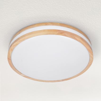 Brilagi - LED Hämardatav laevalgusti MOLINA LED/48W/230V 3000-6500K tamm d. 38 cm + kaugjuhtimispult