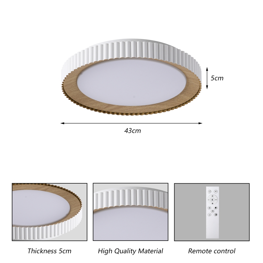 BRILAGI - hämardatav laelamp NEXO LED/48W/230V 3000-6000K valge läbimõõt 43 cm + kaugjuhtimispult