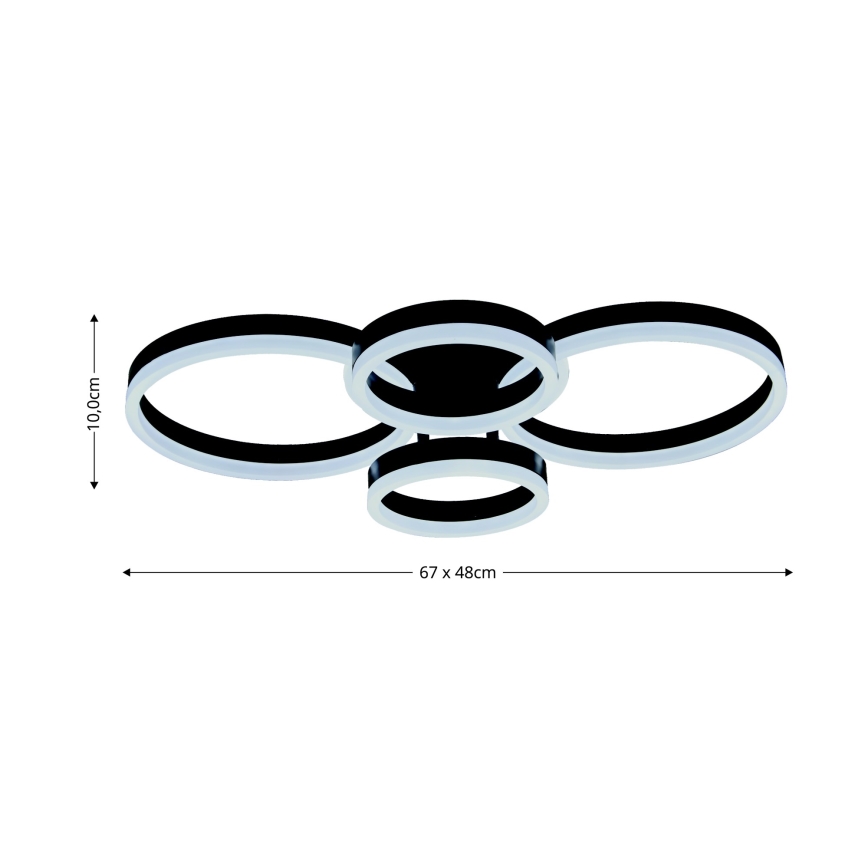 Brilagi - LED Hämardatav laevalgusti ORBITS LED/49W/230V 3000/4000/6000K + kaugjuhtimispult