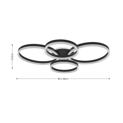 Brilagi - LED Hämardatav laevalgusti ORBITS LED/52W/230V 3000/4000/6000K + kaugjuhtimispult