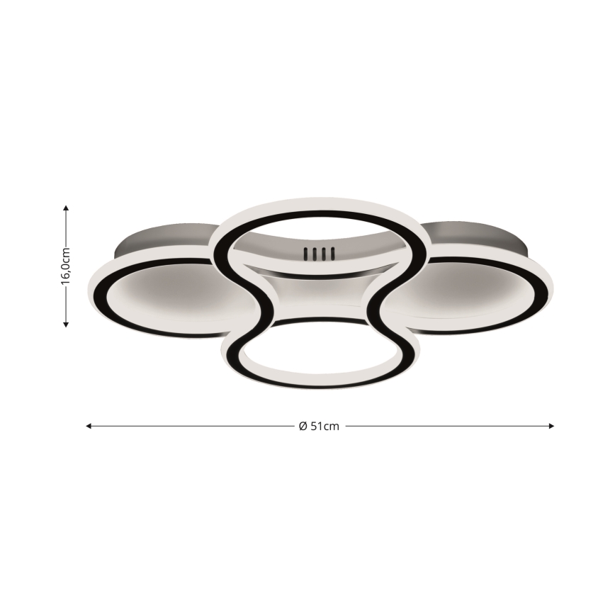Brilagi - LED Hämardatav laevalgusti ORELLI LED/53W/230V 3000/4000/6000K + kaugjuhtimispult