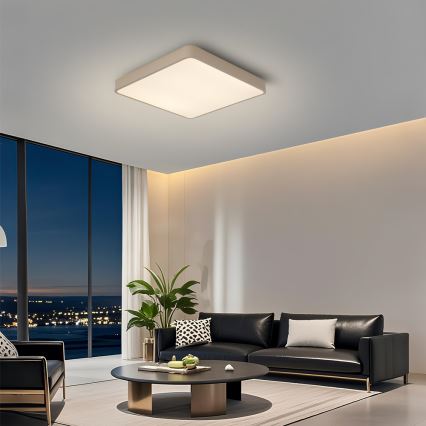 Brilagi - LED hämardatav laelamp POOL LED/36W/230V 3000-6000K 40x40 cm beež + kaugjuhtimispult