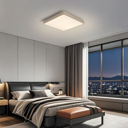 Brilagi - LED hämardatav laelamp POOL LED/36W/230V 3000-6000K 40x40 cm beež + kaugjuhtimispult