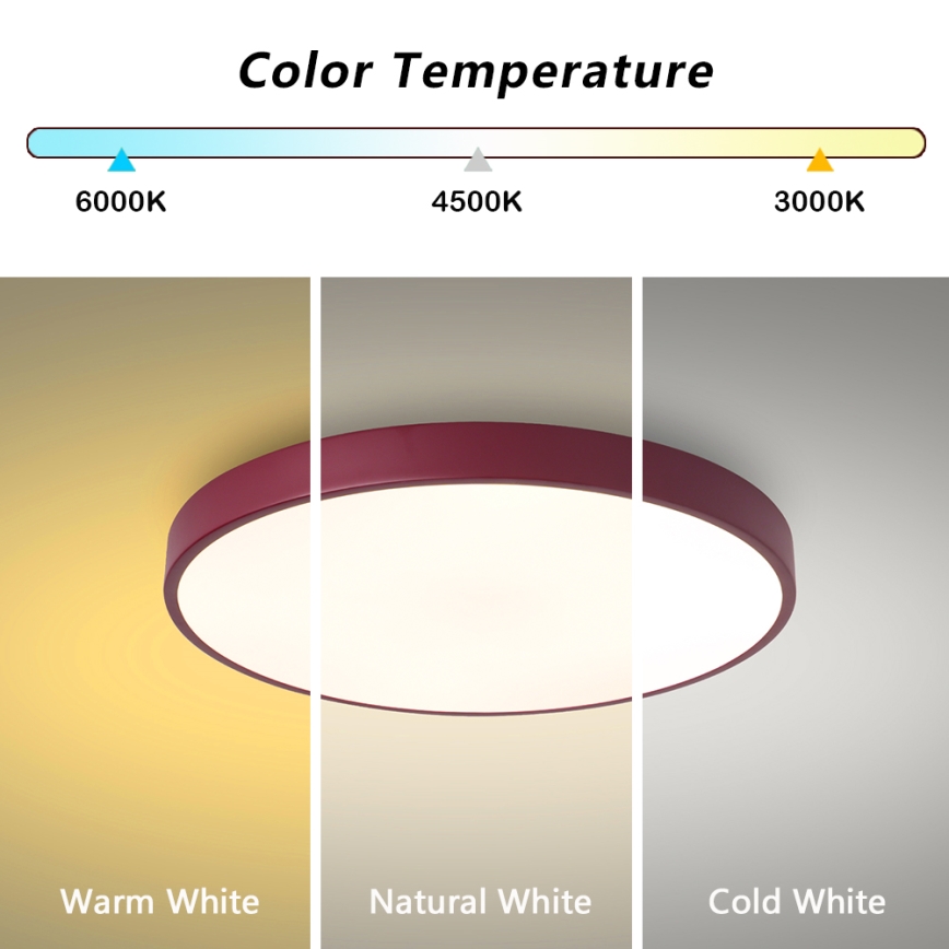 Brilagi - LED hämardatav laelamp POOL LED/60W/230V 3000-6000K läbimõõt 50 cm bordoo + kaugjuhtimispult