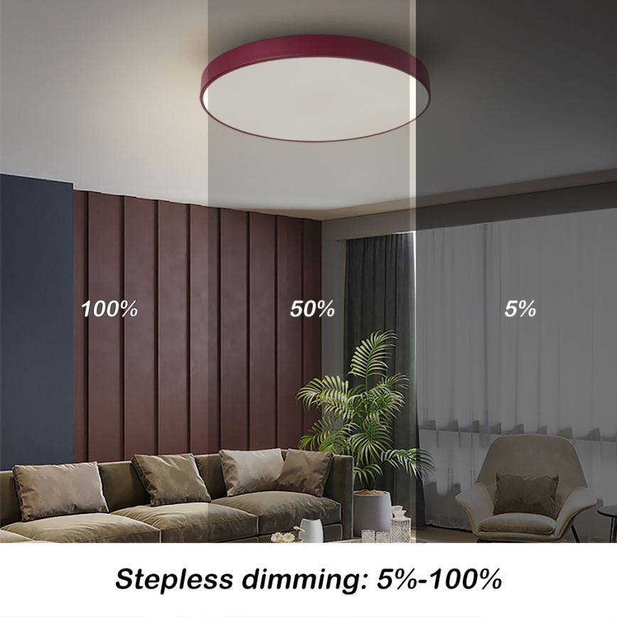 Brilagi - LED hämardatav laelamp POOL LED/60W/230V 3000-6000K läbimõõt 50 cm bordoo + kaugjuhtimispult
