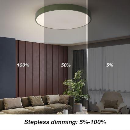 Brilagi - LED-hämardatav laelamp POOL LED/60W/230V 3000-6000K läbimõõt 60 cm roheline + kaugjuhtimispult