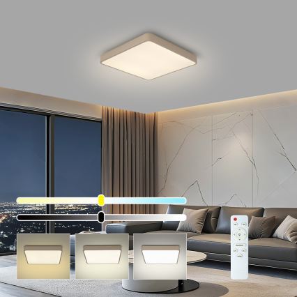 BRILAGI - LED hämardatav laelamp POOL SQUARE LED/36W/230V 3000-6000K 40x40 cm beež + kaugjuhtimispult