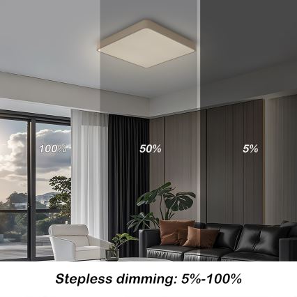 BRILAGI - LED hämardatav laelamp POOL SQUARE LED/36W/230V 3000-6000K 40x40 cm beež + kaugjuhtimispult