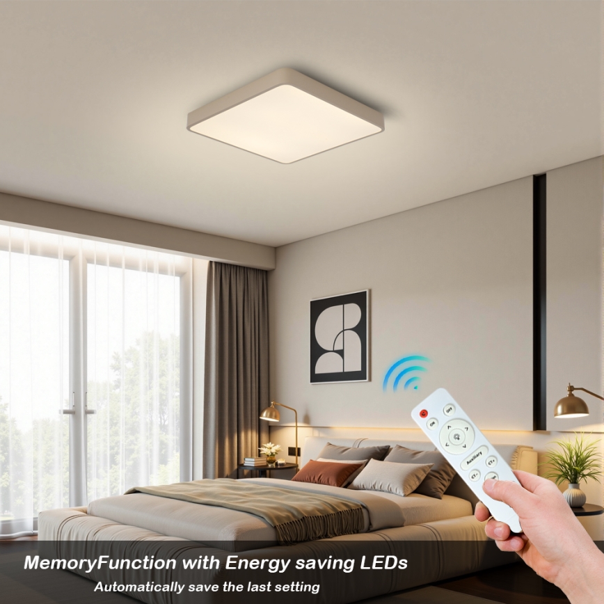 BRILAGI - LED hämardatav laelamp POOL SQUARE LED/36W/230V 3000-6000K 40x40 cm beež + kaugjuhtimispult