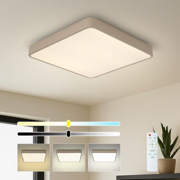 BRILAGI - LED hämardatav laevalgusti POOL SQUARE LED/48W/230V 3000-6000K 50x50 cm beež + kaugjuhtimispult