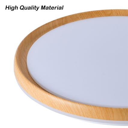 Brilagi - LED-hämardatav laelamp RIVO LED/72W/230V 3000-6000K puidu viimistlus, läbimõõt 50 cm + kaugjuhtimispult