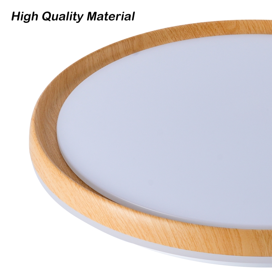 Brilagi - LED-hämardatav laelamp RIVO LED/72W/230V 3000-6000K puidu viimistlus, läbimõõt 50 cm + kaugjuhtimispult