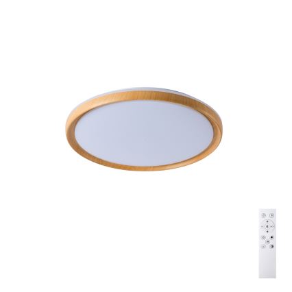 Brilagi - LED-hämardatav laelamp RIVO LED/72W/230V 3000-6000K puidu viimistlus, läbimõõt 50 cm + kaugjuhtimispult