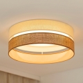 Brilagi - LED Hämardatav laevalgusti ROYAL YUTE LED/24W/230V d. 45 cm 3000/4000/6500K beež/kreemikas  + kaugjuhtimispult