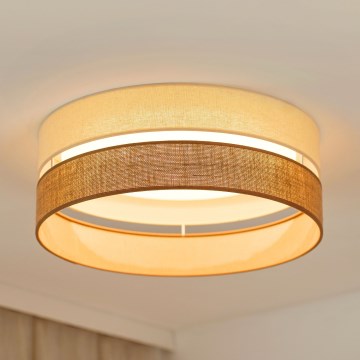 Brilagi - LED Hämardatav laevalgusti ROYAL YUTE LED/24W/230V d. 45 cm 3000/4000/6500K beež/kreemikas  + kaugjuhtimispult