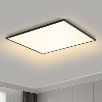 Brilagi - LED Hämardatav laevalgusti SLIMFRAME LED/58W/230V 60x60 cm 3000-6000K must + kaugjuhtimispult
